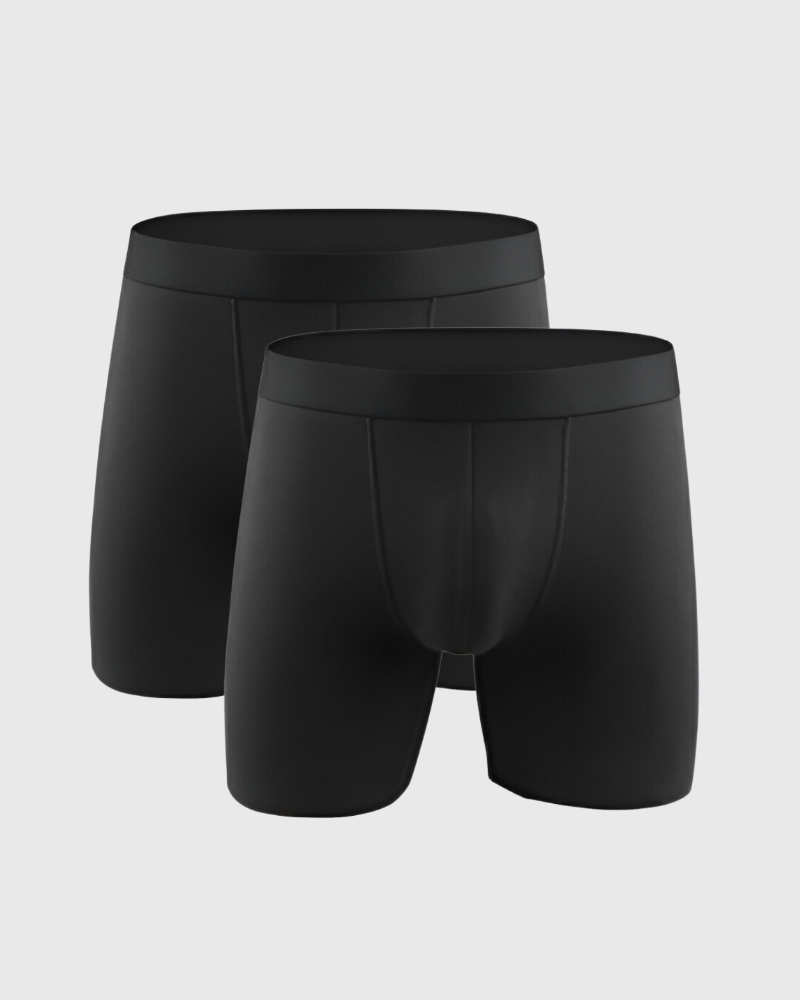 2-PACK PREMIUM BLACK BOXER BRIEF